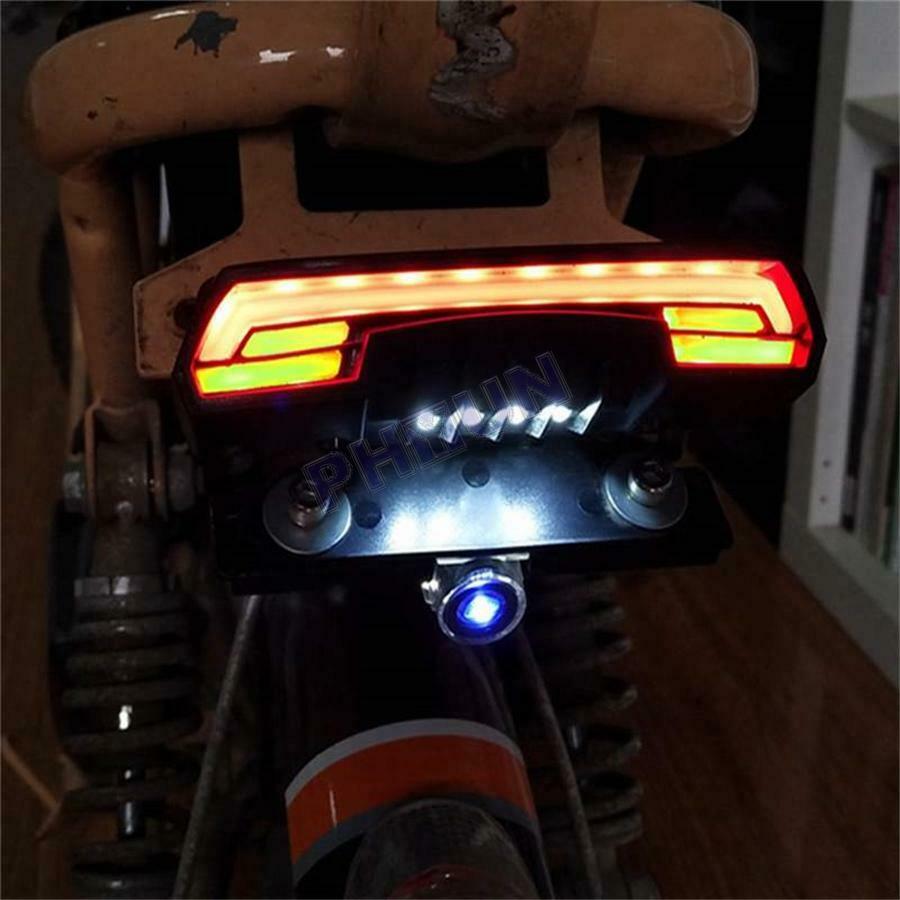 Motorcycle Scooter Tail Light Brake Stop Lamp Turn Signal License Plate Light