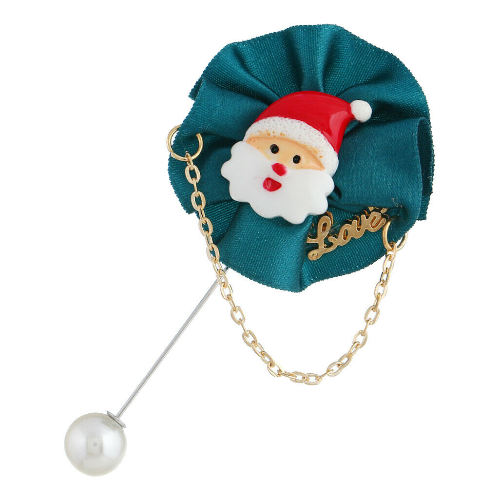 Christmas Themed Brooch Pin Jewelry Collar Dress Scarf Xmas Decoration Green