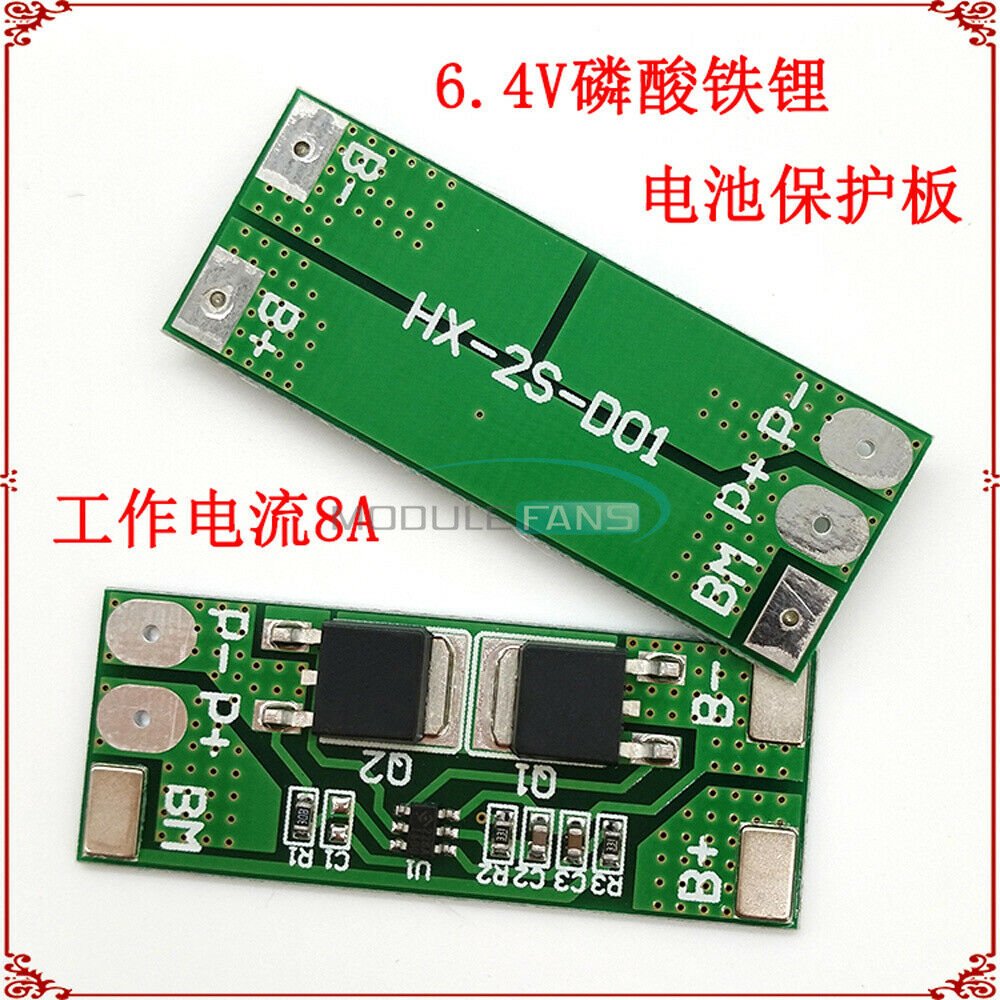 2S 6.4V 10A Lithium Iron Phosphate Battery Charge Protection Board HX-2S-DO1