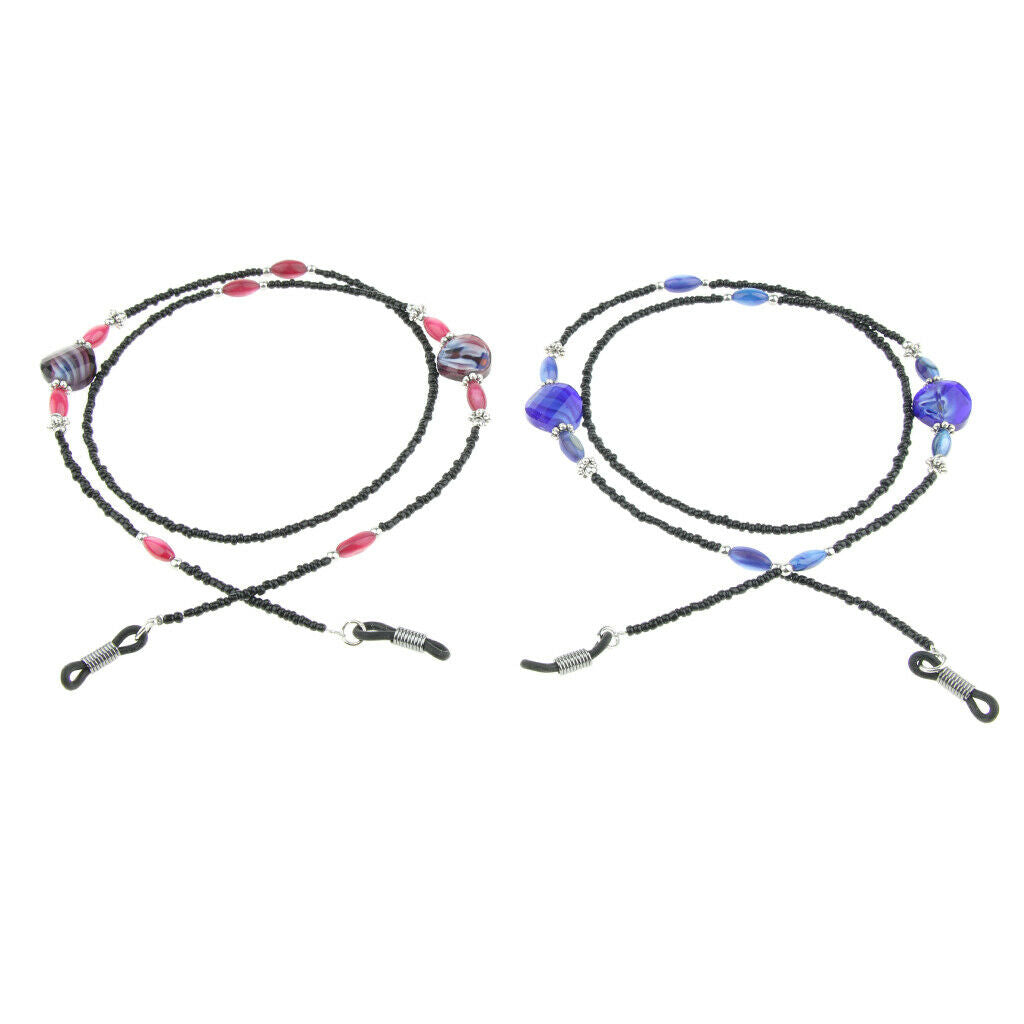 2 Pieces Anti-Slip Eyeglasses Chain Rope Spectacles Cord Retainer Strap