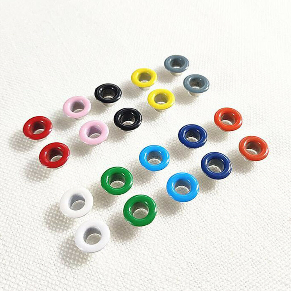 500 Sets 3/16 Inch Multi-Color Grommets Kit Metal Eyelets with Installation