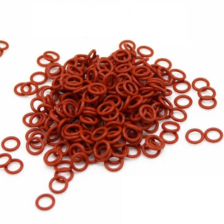 1500pcs Food Grade Silicone O-Ring 1.5mm*27mm Red Sealing Ring Waterproof