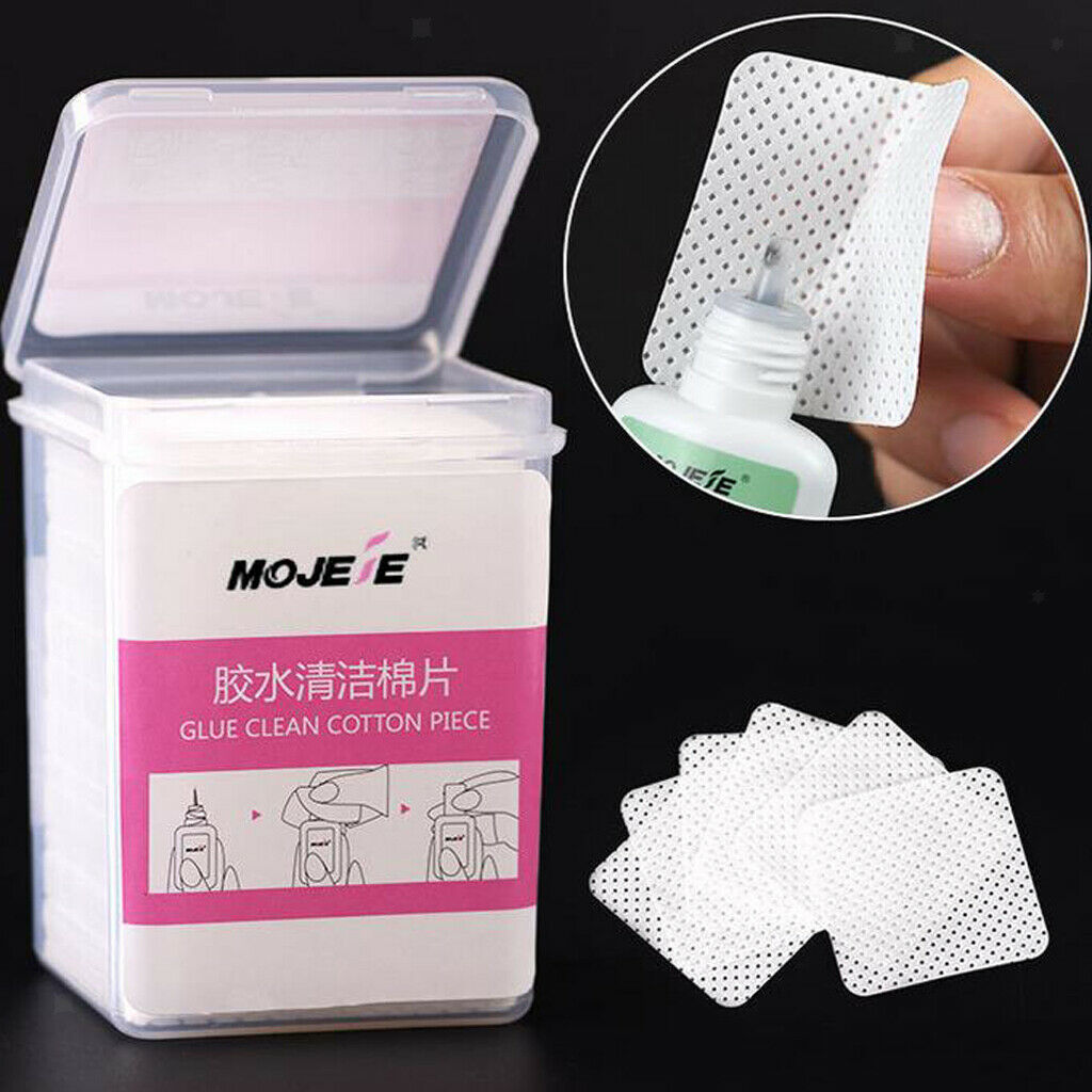 Pack of 200 Eyelash Adhesive Glue Mouth Wipes Lint Free Polish Gel Lips Pads
