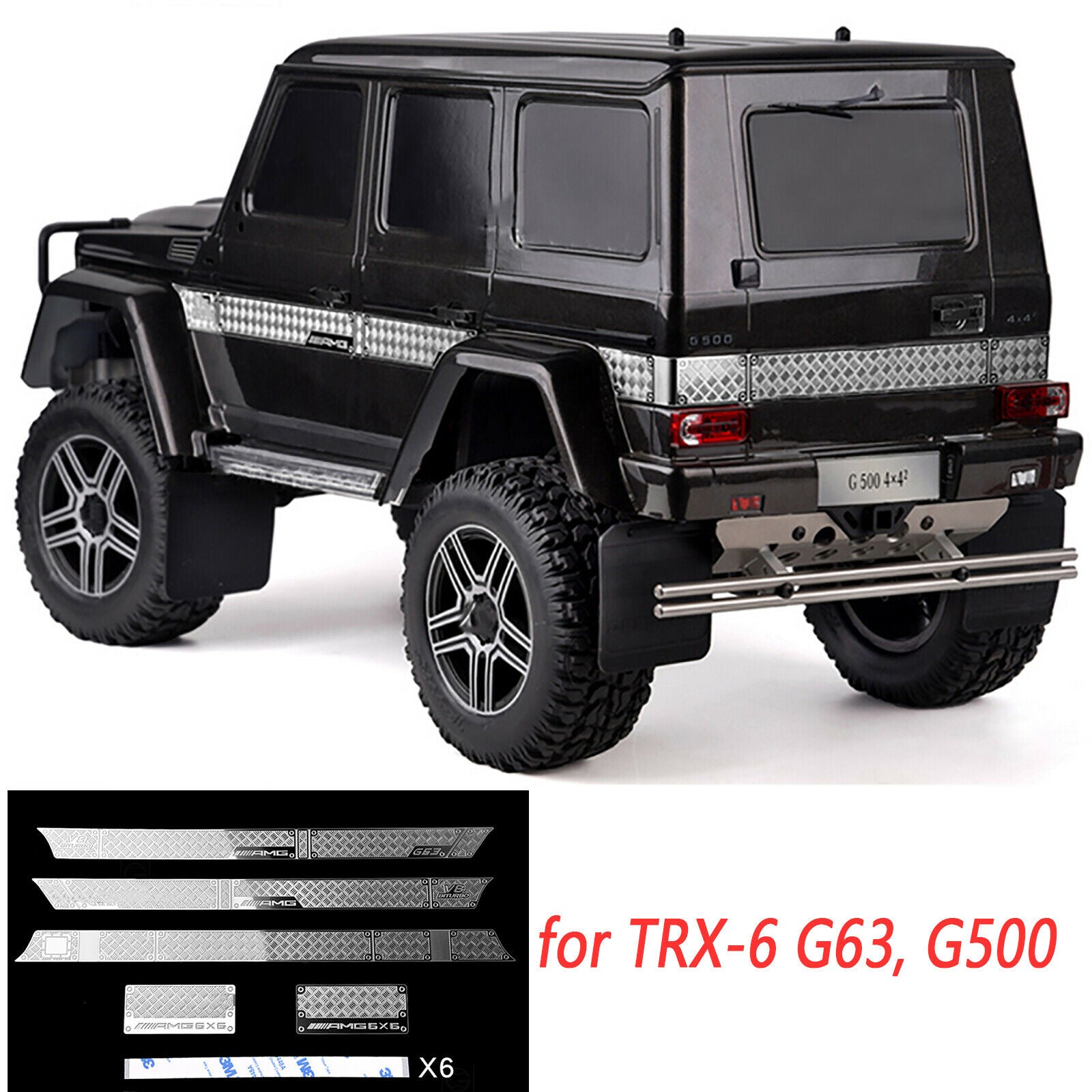 For TRX6 G63 Car Parts Stainless Steel Car Body Decorative Sheet Anti-skid Plate