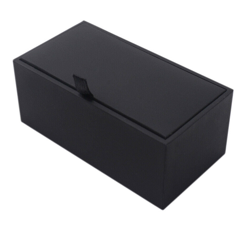 1 Pair Cuff Links Cufflinks Holder Storage Mens Jewelry Gift Box Case Black