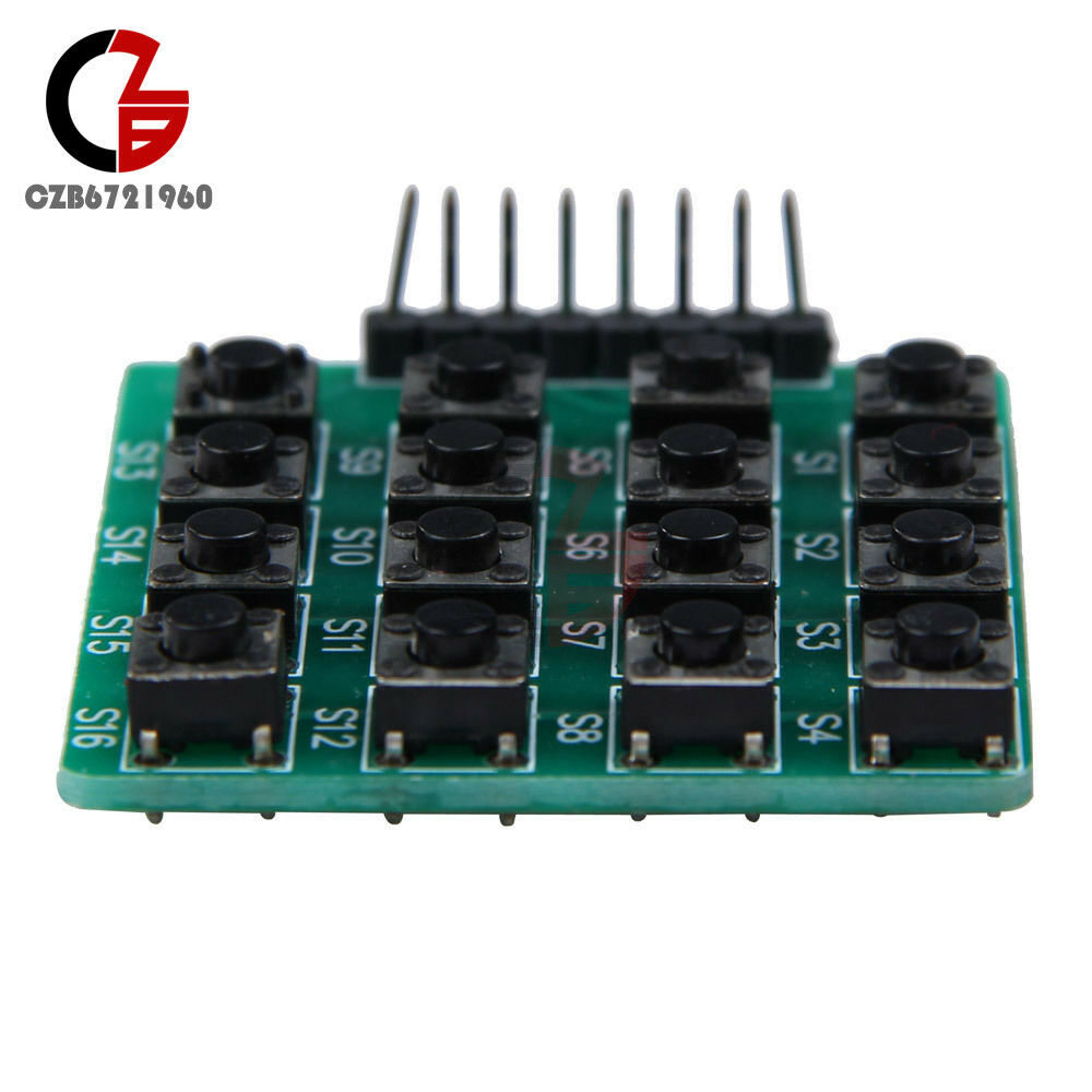 2PCS Green 4x4 4*4 Matrix 16 Keypad 16 Botton Keyboard Module MCU Board Arduino