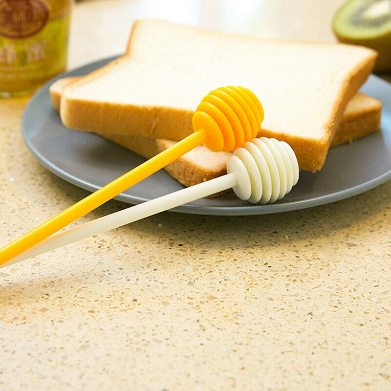 2pcs/set Honey Dipper Honey Stick Stirring Rod Spoon Dip Server Drizzl.l8