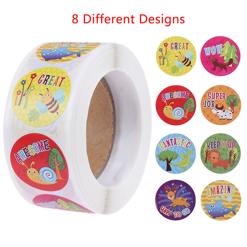 500pcs/roll Reward Stickers for Teachers students for Kids Motivational S.l8