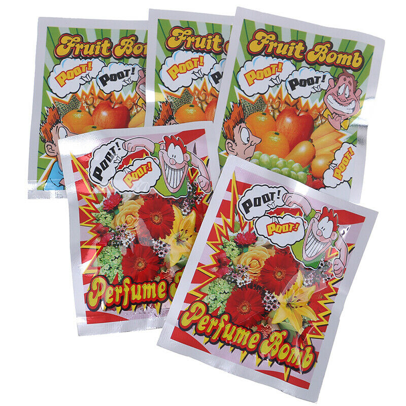 5pcs Funny Fart Bomb Bags flower Bomb Smelly Gags Practical Jokes Fool .DD