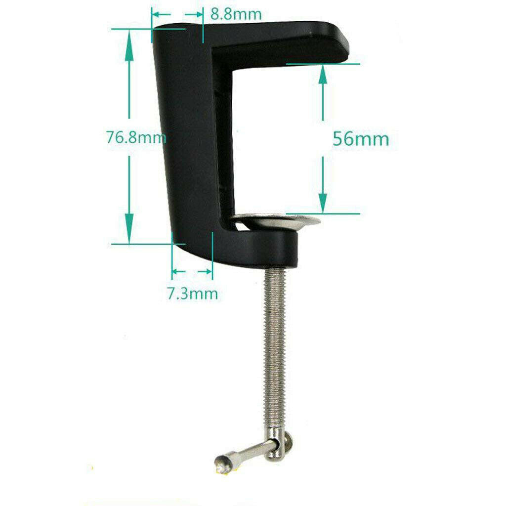 Stainless Steel Table Clamp Adjustable Arm Clamp - Black
