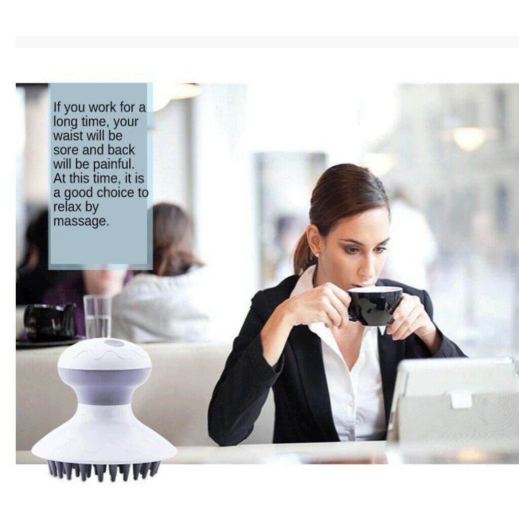 Portable Electric Scalp Massager Head Scratcher Kneading Massage Spa Massage
