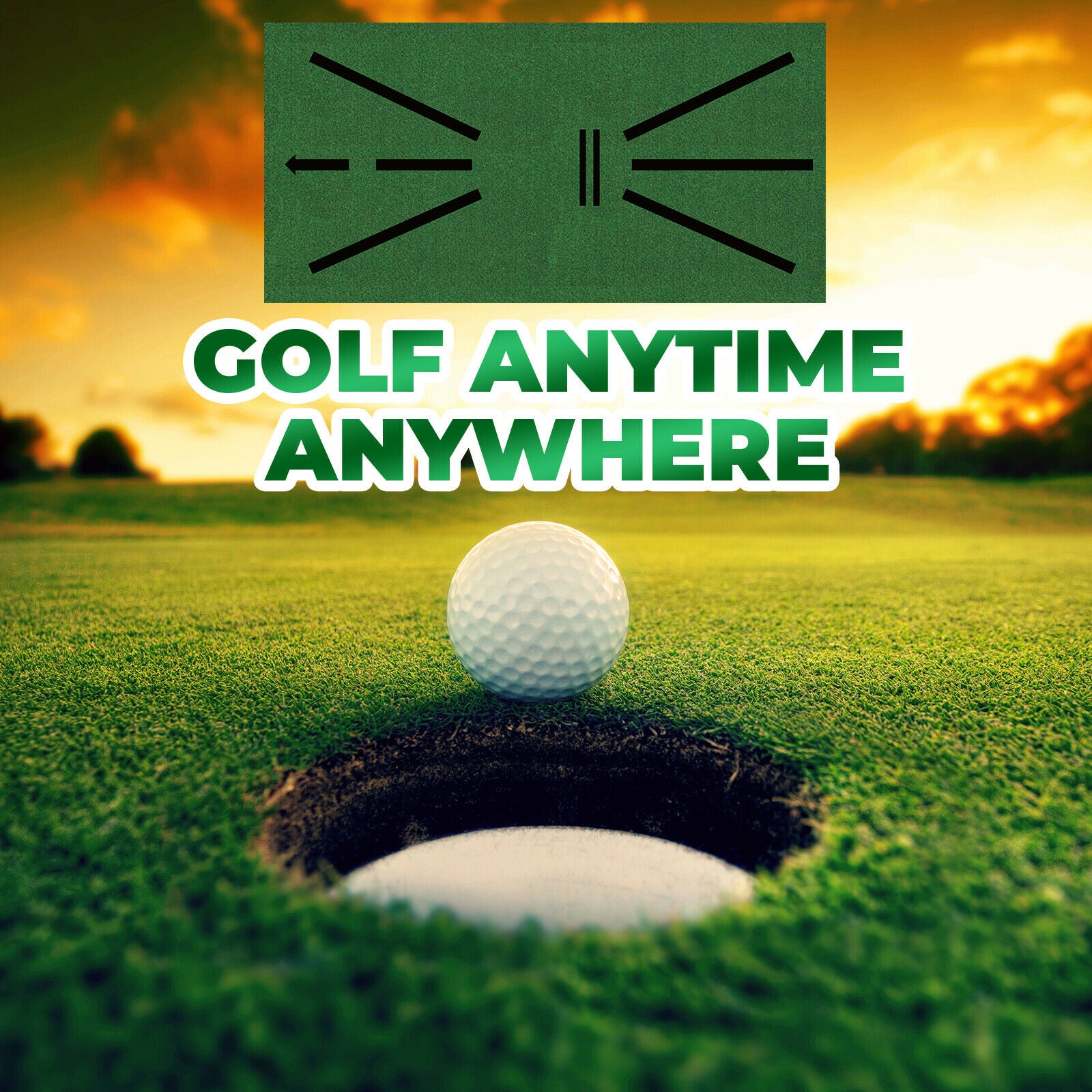 Golf Training Mat, Golf Practice Training Aid Rug Mat for Swing, 12x24 inch @