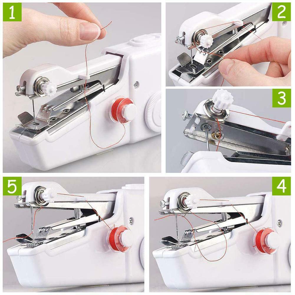 MIni Handheld Sewing Machines Portable DIY Needlework Battery Home Supplies @