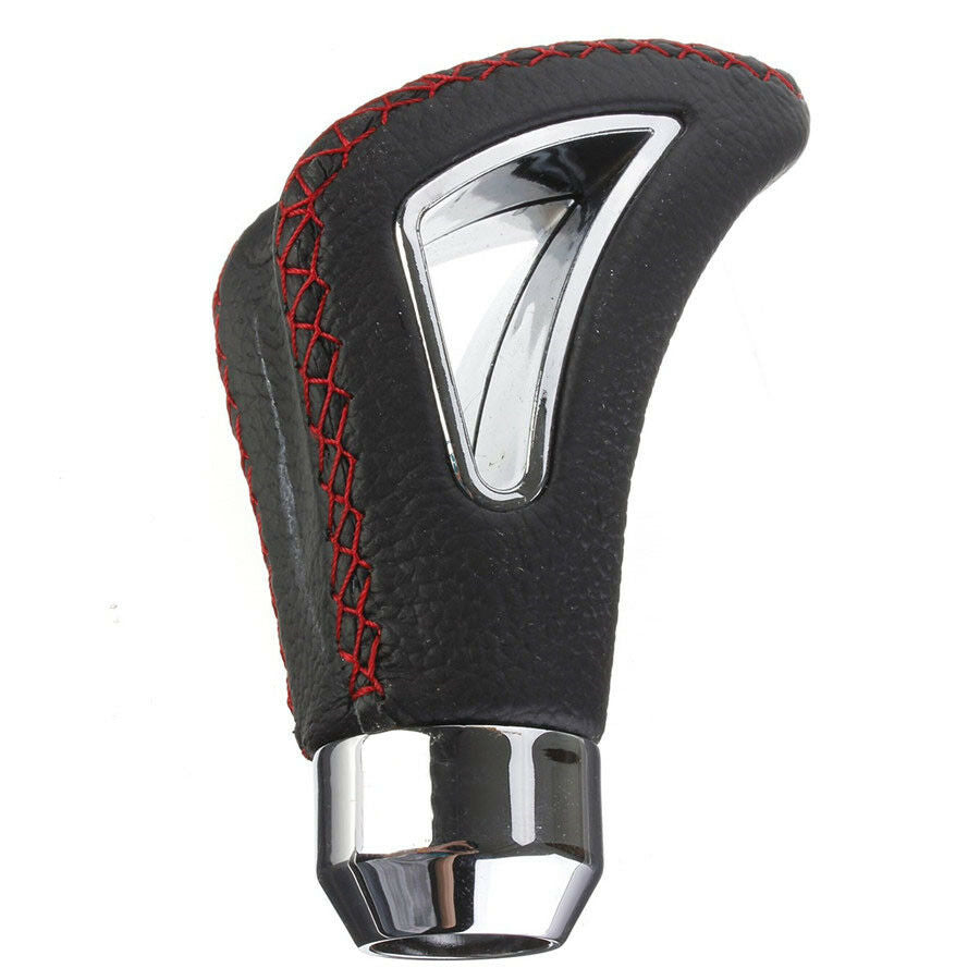 Durable Real Leather Car Truck Manual Gear Stick Shift Shifter Lever Knob Black