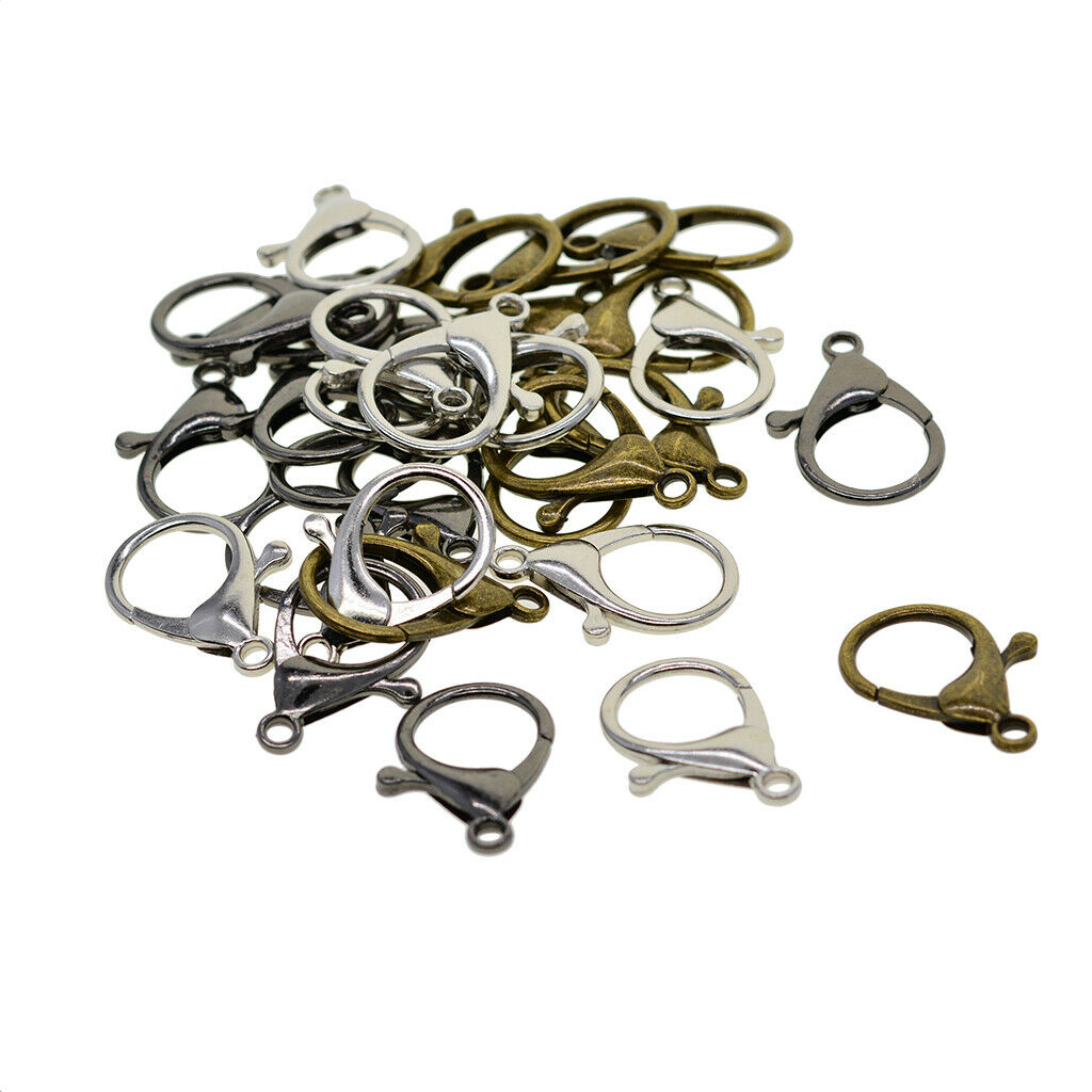 30pc Mix Large Lobster Clasps Alloy Lobster Claw Clasps DIY Jewelry Findings