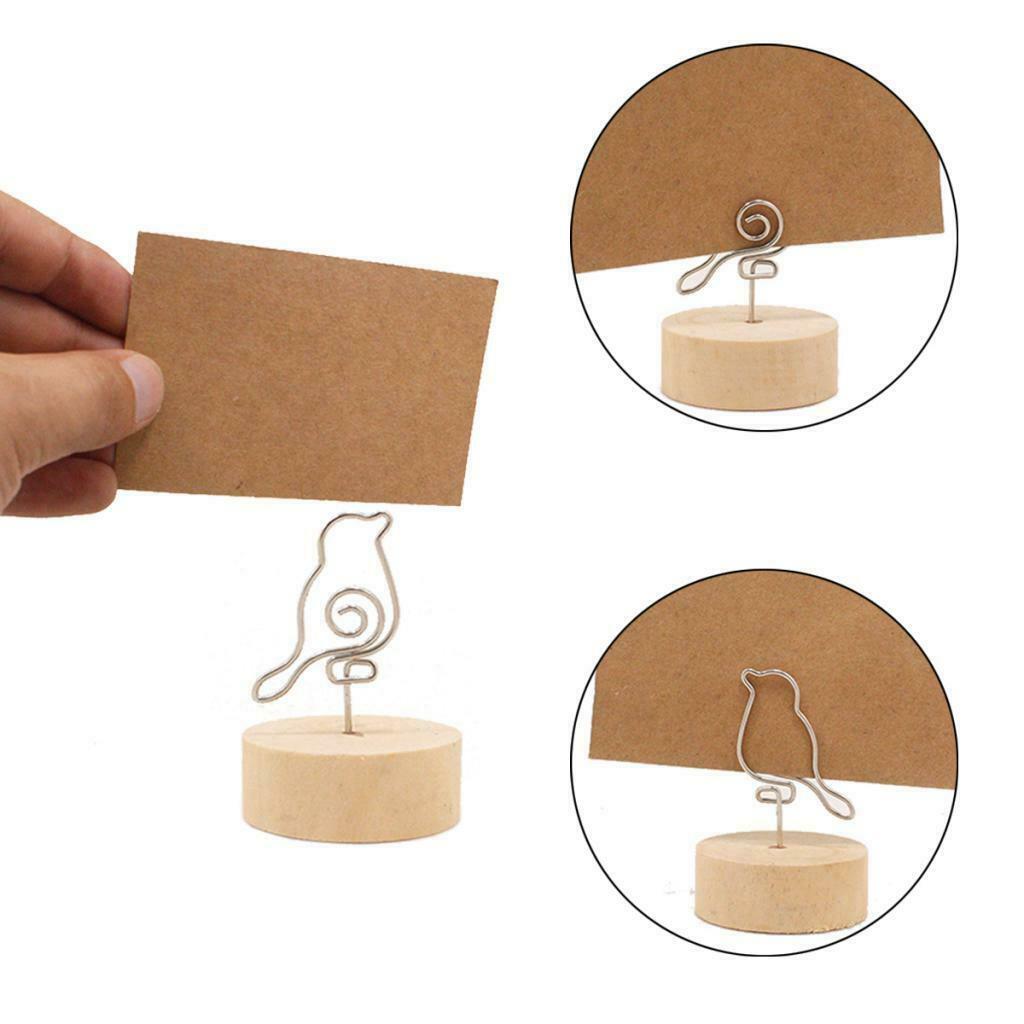10x Base Wooden Picture Holder Name Cards Stand Wedding Party Decoration