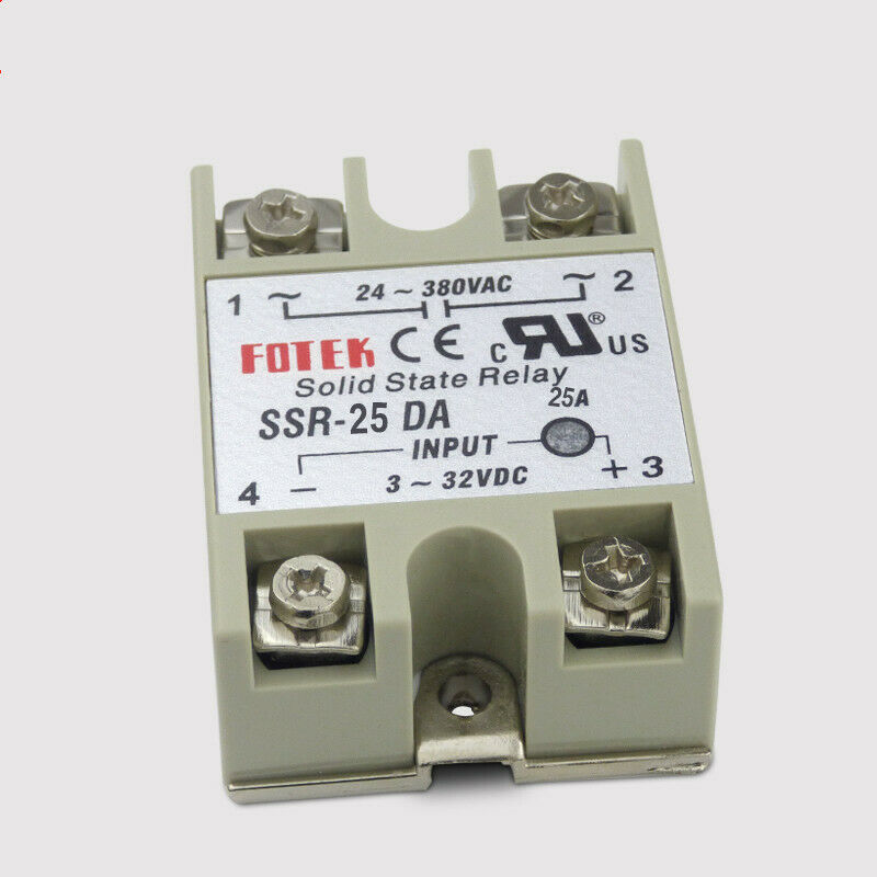 For PID Temperature Controller Output 24V-380V 25A SSR-25 DA Solid State Relay