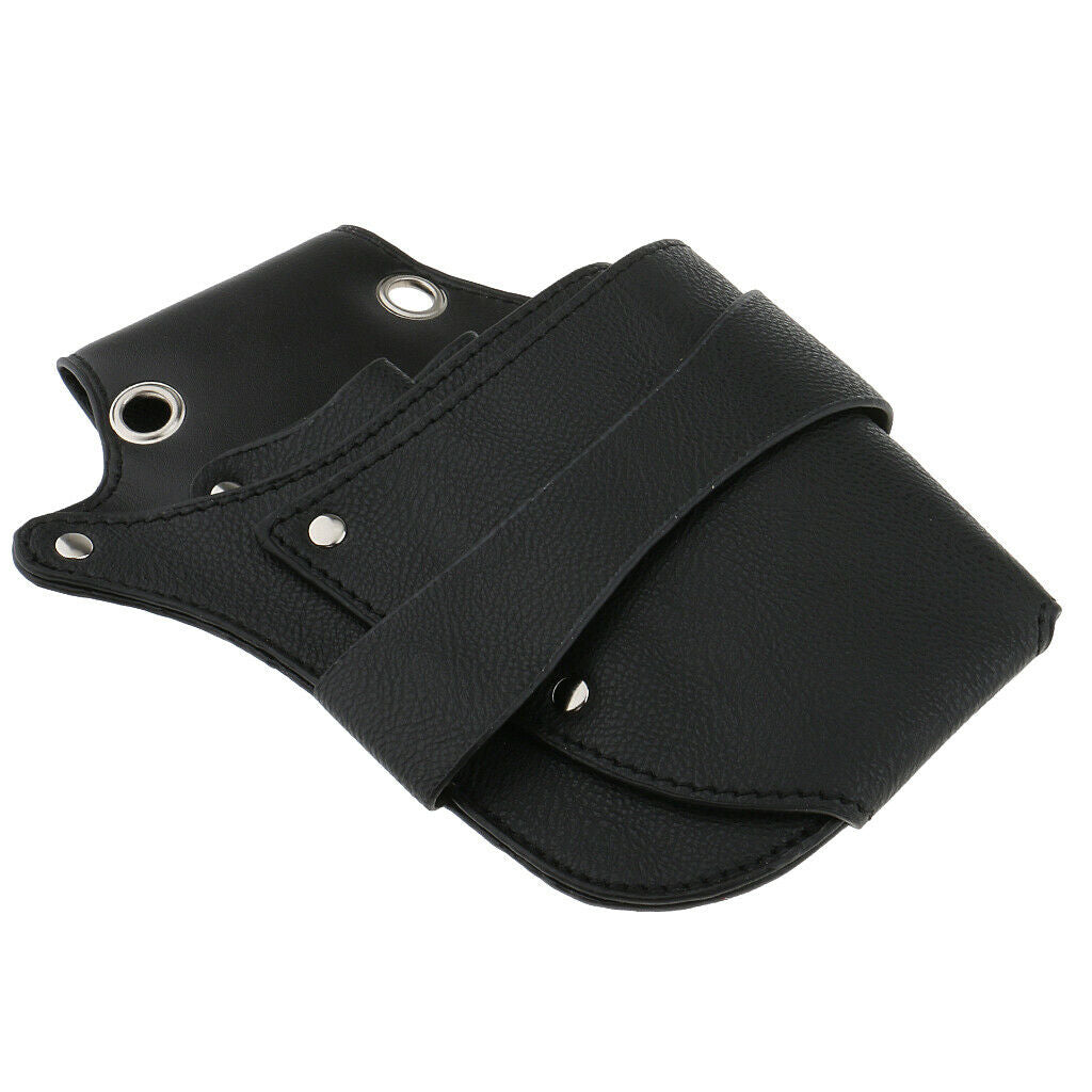 Barber Scissor Hairdressing Holster Pouch Holder Case Bag PU Leather Tool