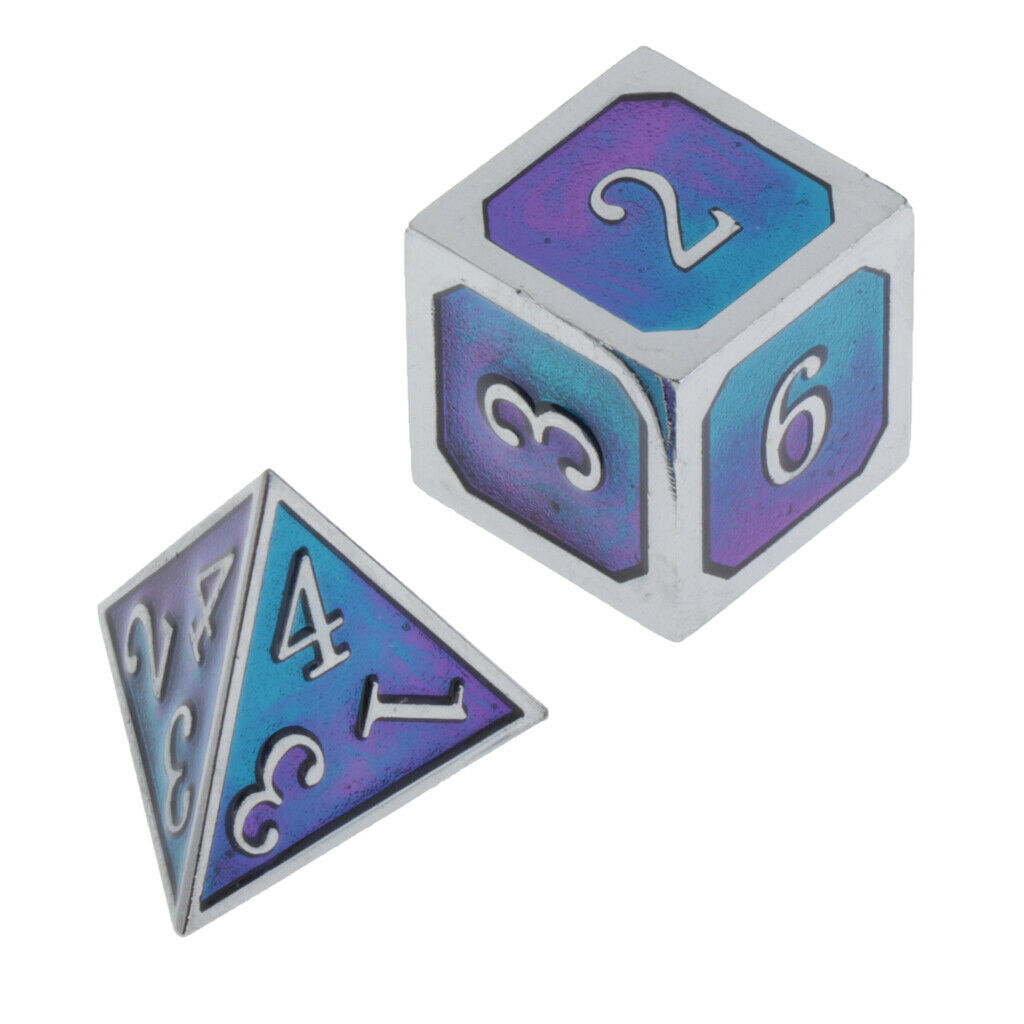 7x 16mm Multi-sided Dice D4 D6 D8 D10 D12 D20 Die for MTG RPG Casion Game D