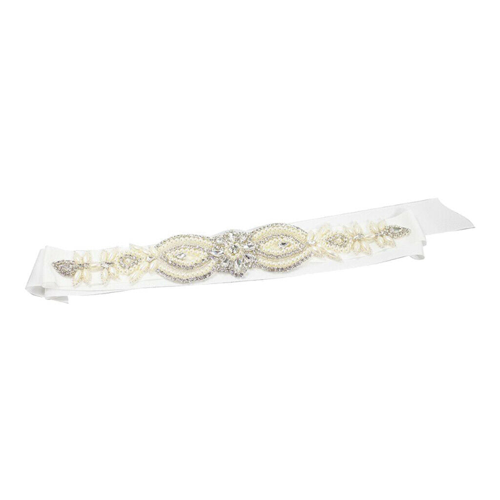 Crystal Sparkle Sash Belt Bridal Prom Dress Wristband Accessories Band Trim
