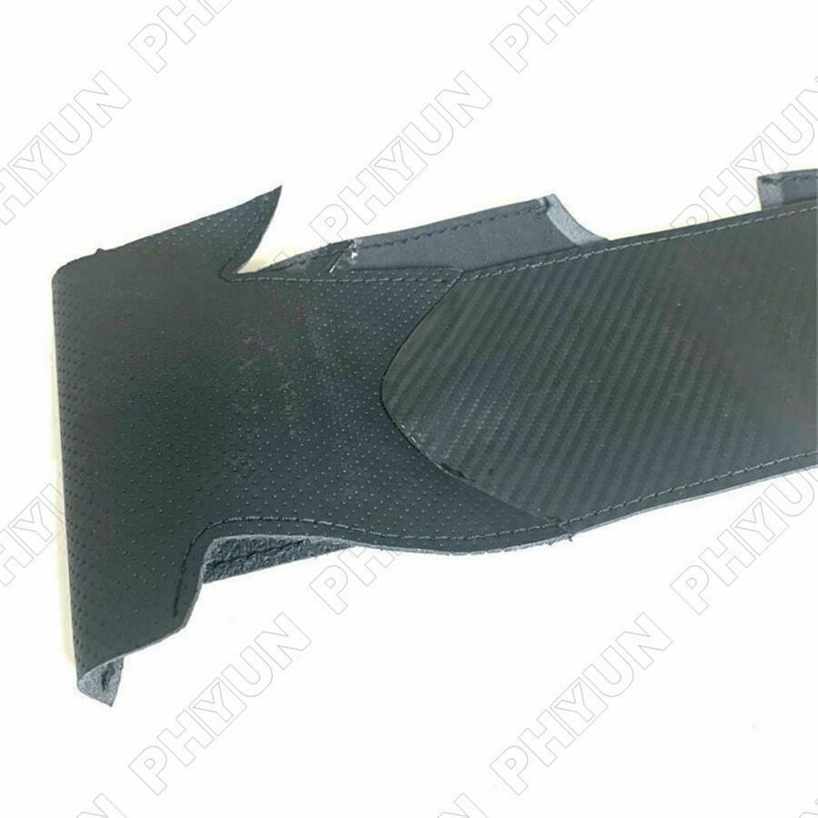 For Ford Fusion Carbon Fiber & PU Leather Steering Wheel Hand Sewing Wrap Cover