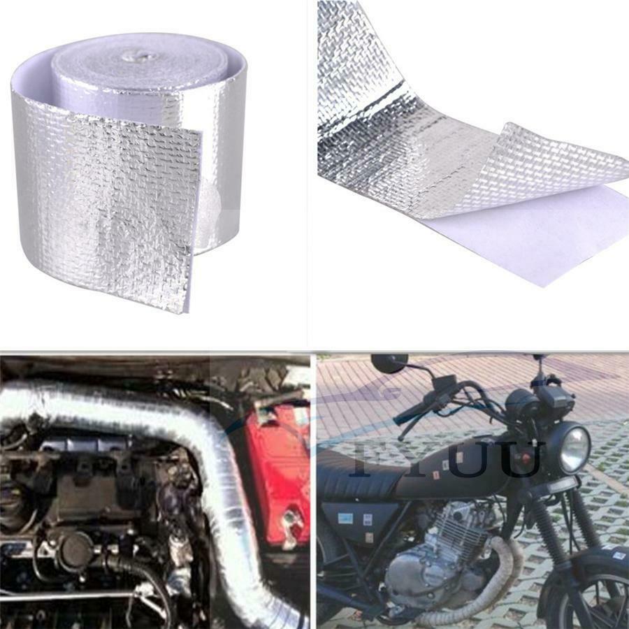5PCS 2"x 5M Reinforced Tape Adhesive Backed Heat Shield Resistant Wrap Intake