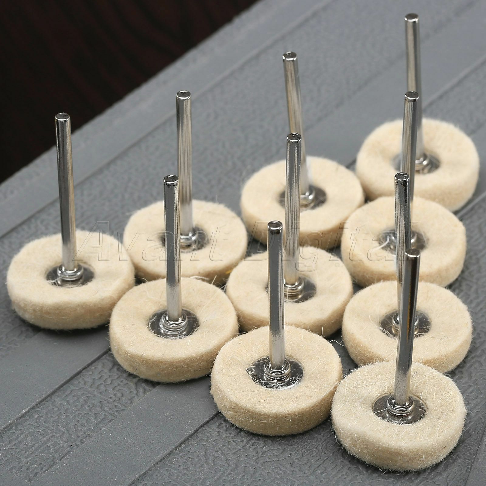 10PCS Buffing Drill Wool Felt Grinder Polish Wheel Pad Brushes For Rotary Tool