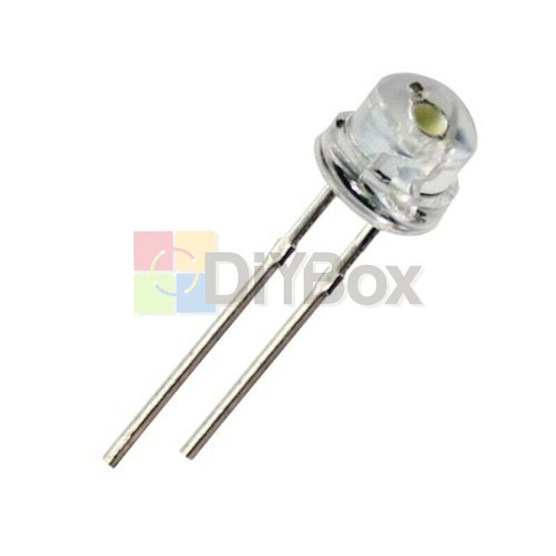 100Pcs Straw Hat F5 5MM led Lamp White LED Light Emitting Diode