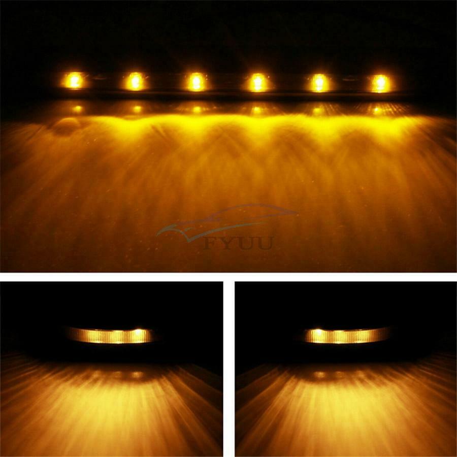 For Chevrolet GMC 2500HD 3500HD 07-up Car Super Bright Amber LED Roof Lights x3