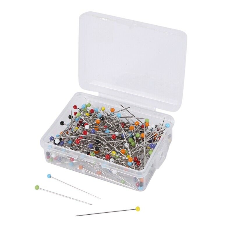 250 Pieces Sewing Pins Ball Glass Head Pins Straight Quilting Pins For DressmaO8