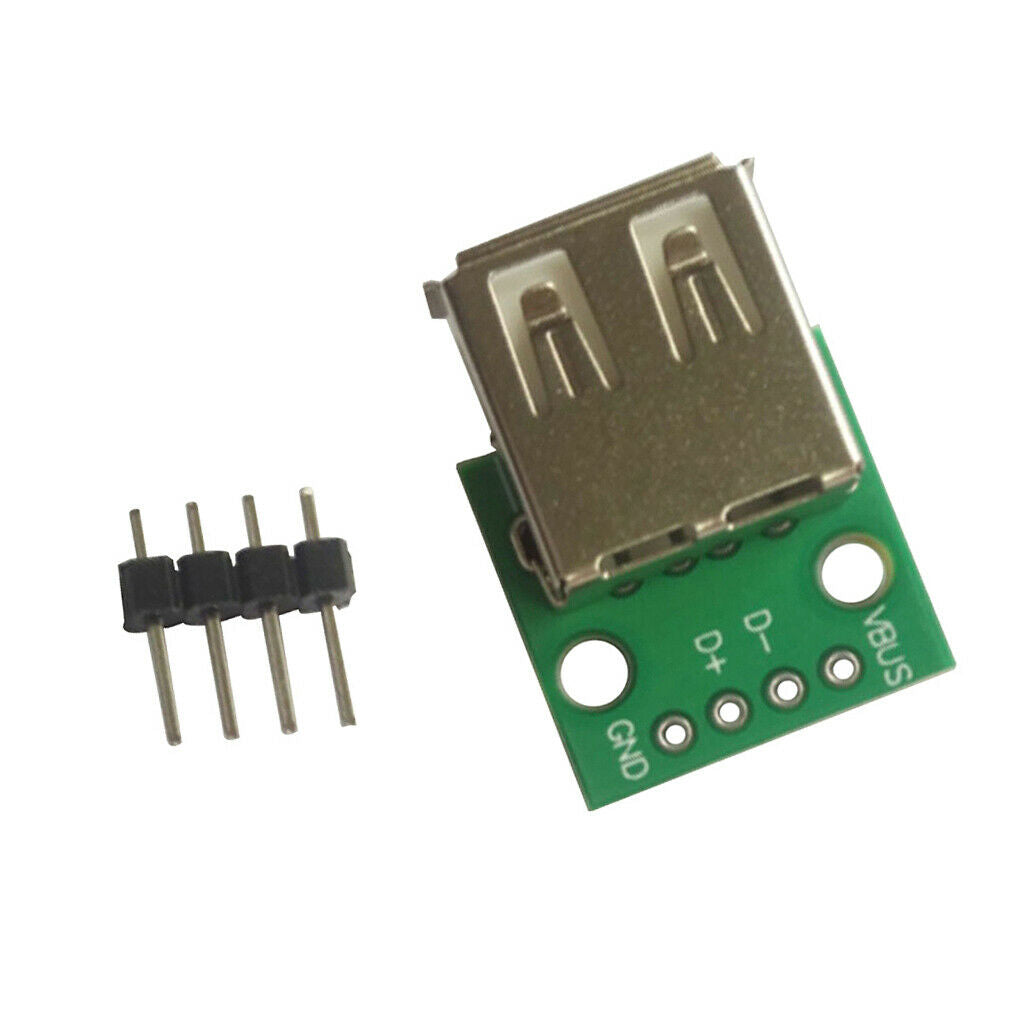 Red DIY USB Type A Female Breakout Board 5V Power 2.54mm Header for