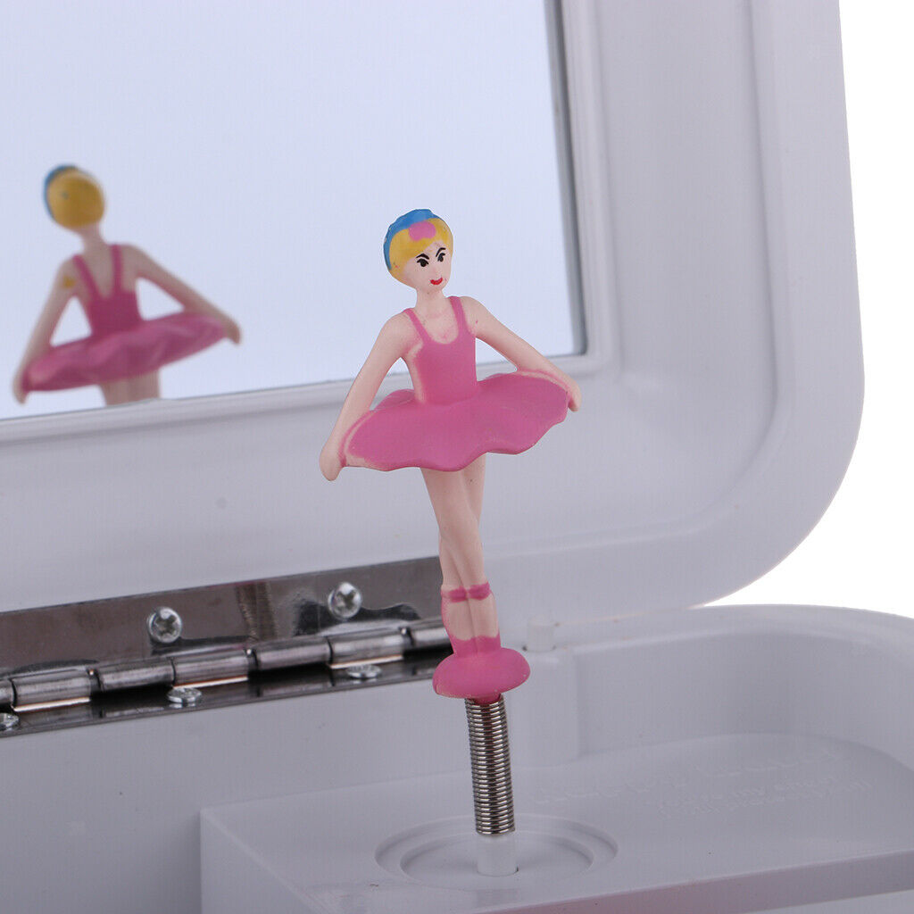 Ballerina Music Box Suitcase Shaped Mechanism Musical Box Gift Orange