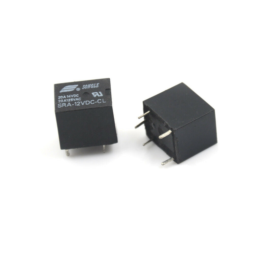 5Pc Durable DC 12V Coil 10A 5 Pins Power Relay PCB Type SPDT For SRA-12VDC-CL WF