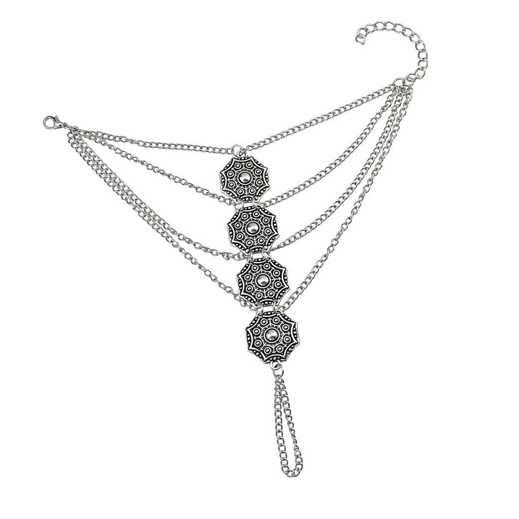 Multi Chain Tassel Bracelet Bangle Slave Finger Chain Hand Harness Ornaments