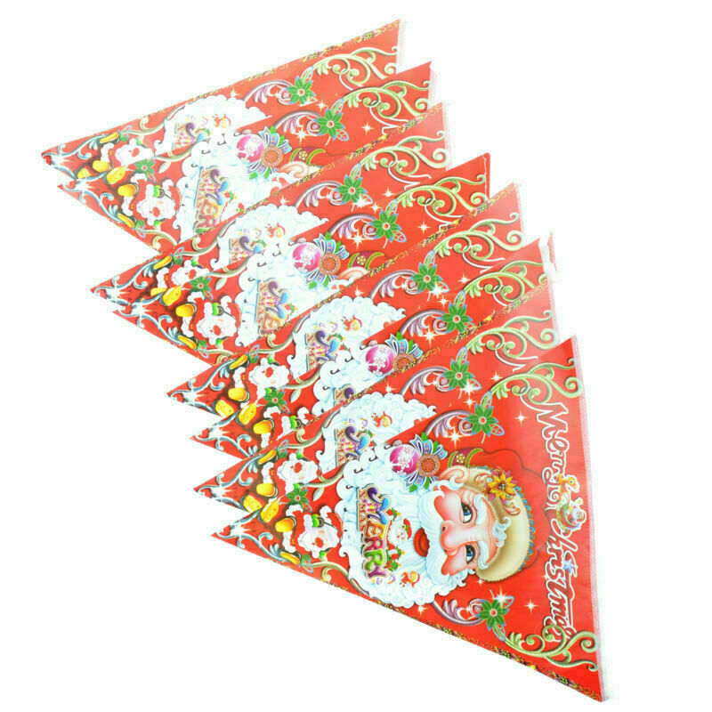 Decoration Party Triangle flag Christmas Octahedral flag Santa Claus The New