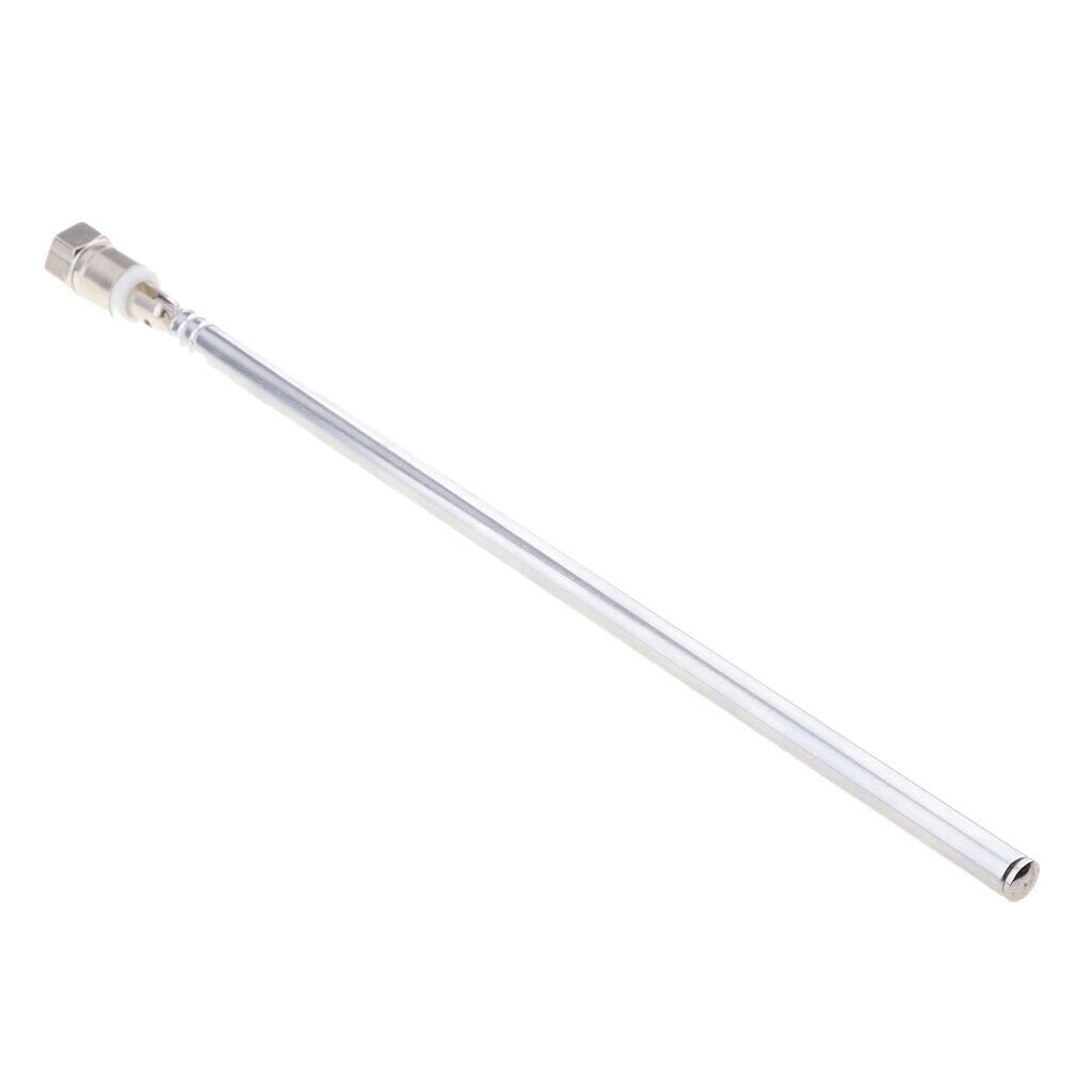 2x Telescopic Antenna 7 Sections Fit for All the F Connector of FM Radio / DAB /