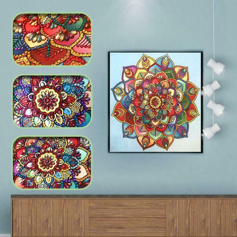 Colorful Flower 5D Special Shaped Diamond Painting Embroidery Needlework Crystal