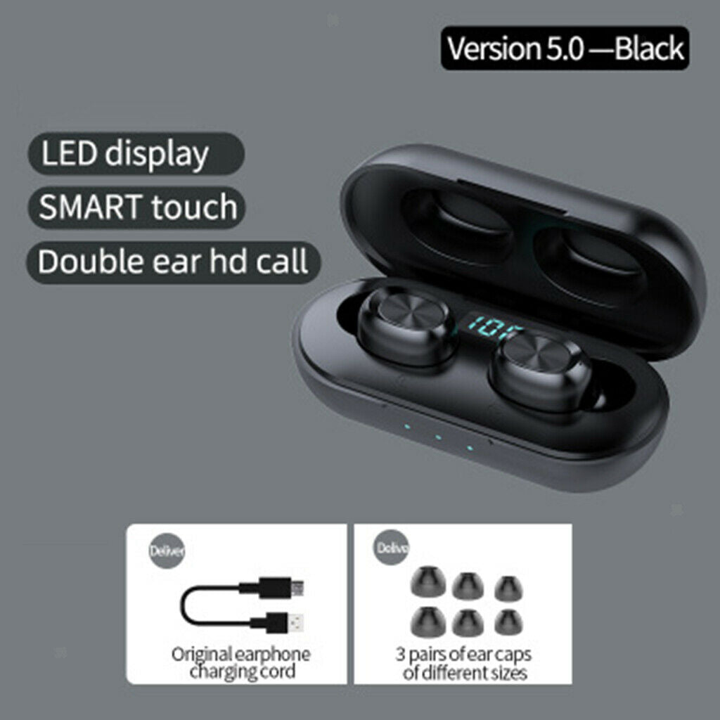 Wireless Earbuds B5 TWS in-Ear Bluetooth Headphones Touch  Charging Case