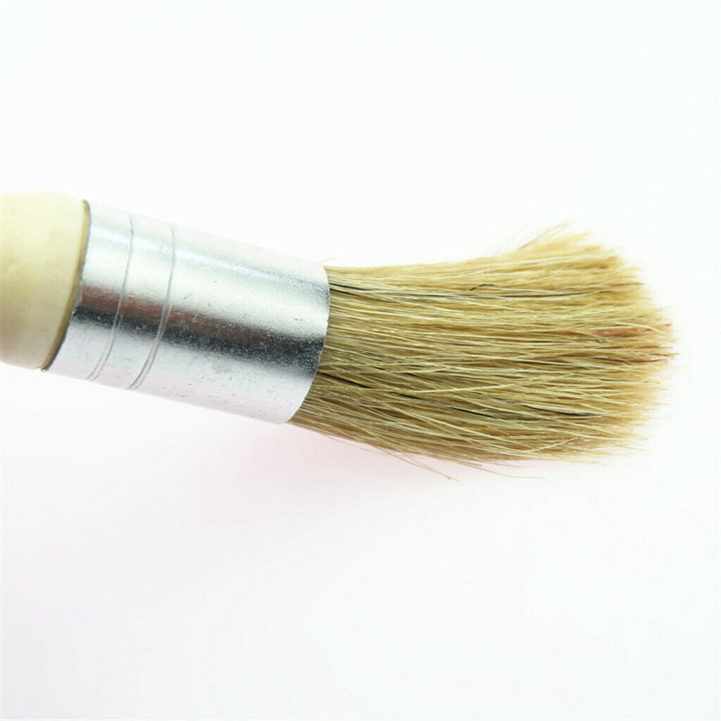 3.8cm Chalk Oil Painting Brush Wooden Handle Paint Brush Tools Round Bristle