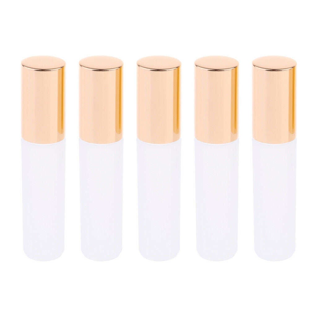 10 Pieces 5ml Refillable Essential Oil Bottle with Roller Ball for Home Travel