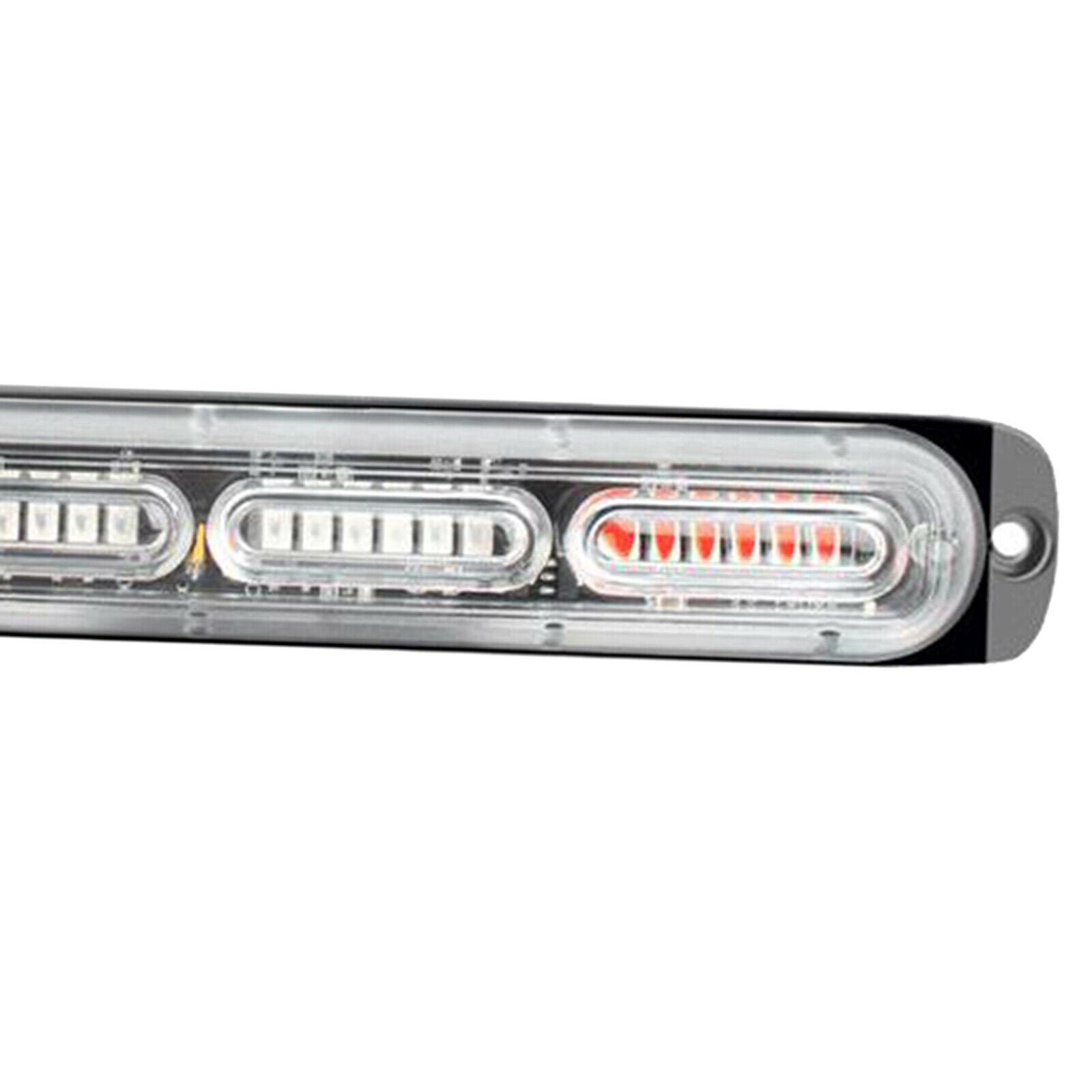 2PCS Car Truck 24 LED Warning Hazard Strobe Lamp Bar High Intensity Yellow