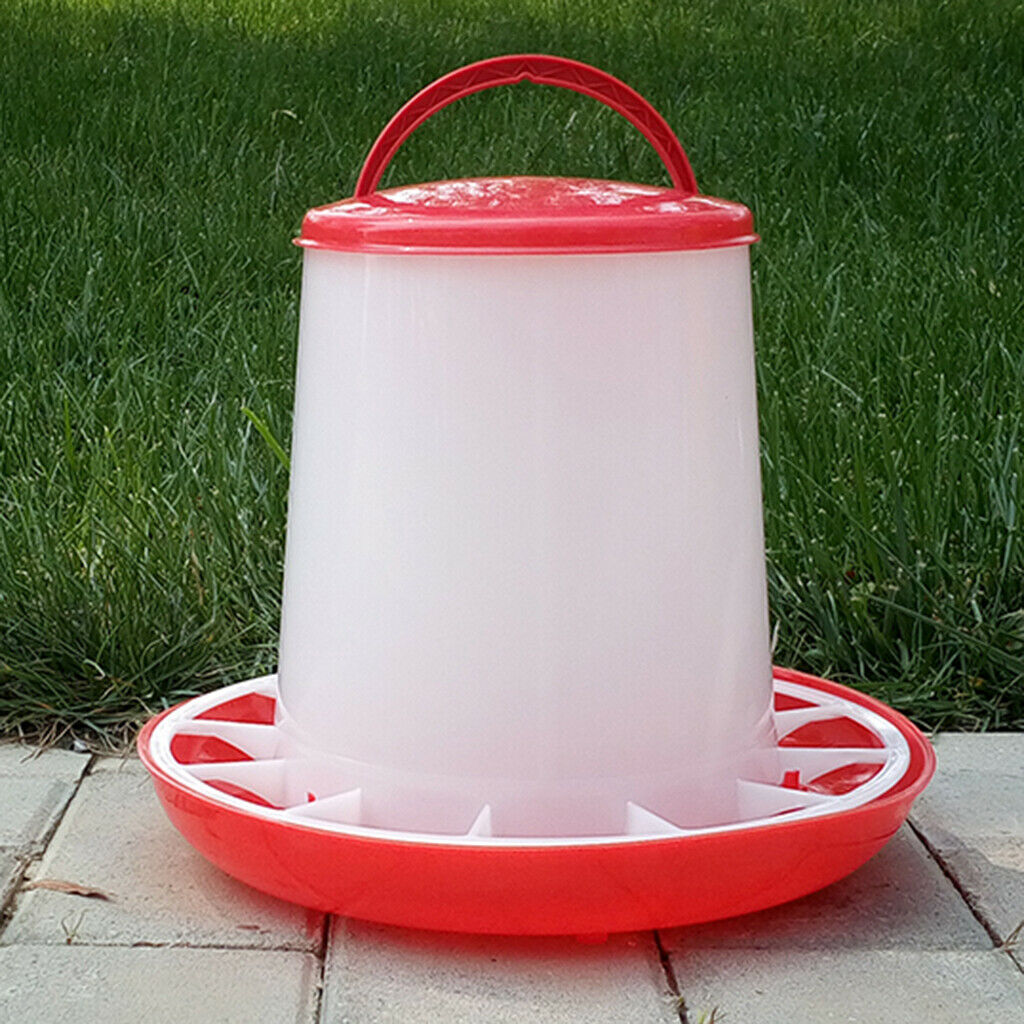 Plastic Chick Feeder Domestic Fowl Poultry Feeding Supplies 1.5kg with Lid