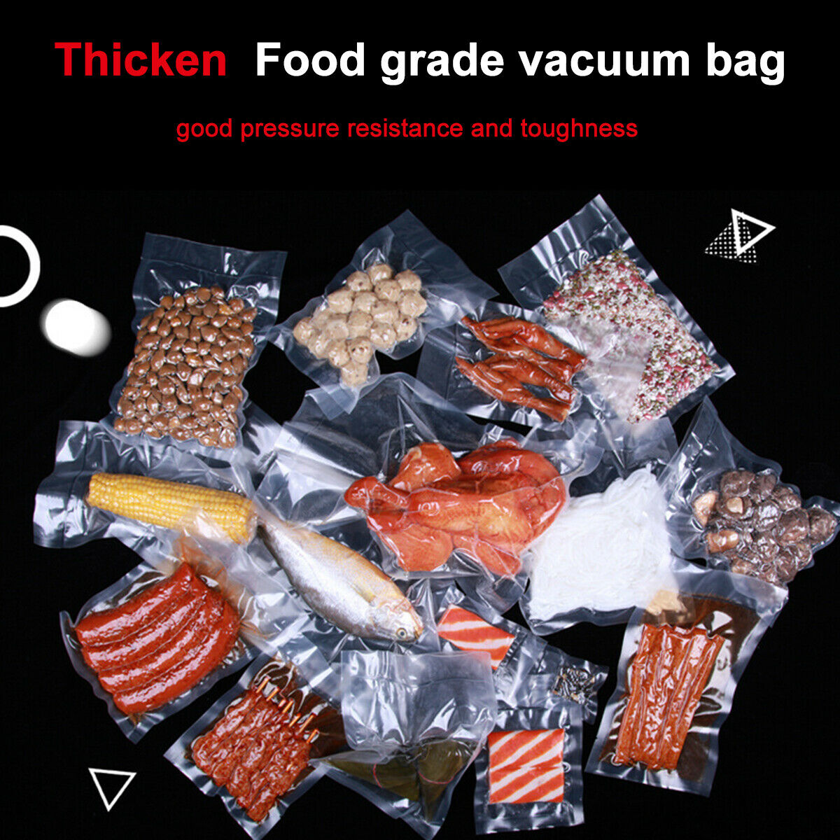 20*30 CM 100PCS Food Grade Vacuum Bag Vacuum Food Sealer Machine Bags   ï¼D @