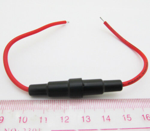 1pc 5x20mm AGC Fuse Holder In-line screw type with wire