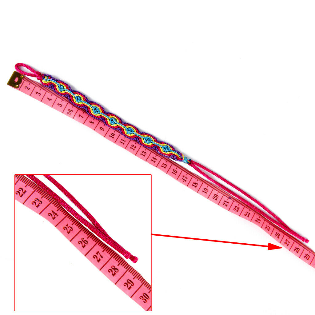 6 lucky woven braided friendship bracelets cuff bracelet