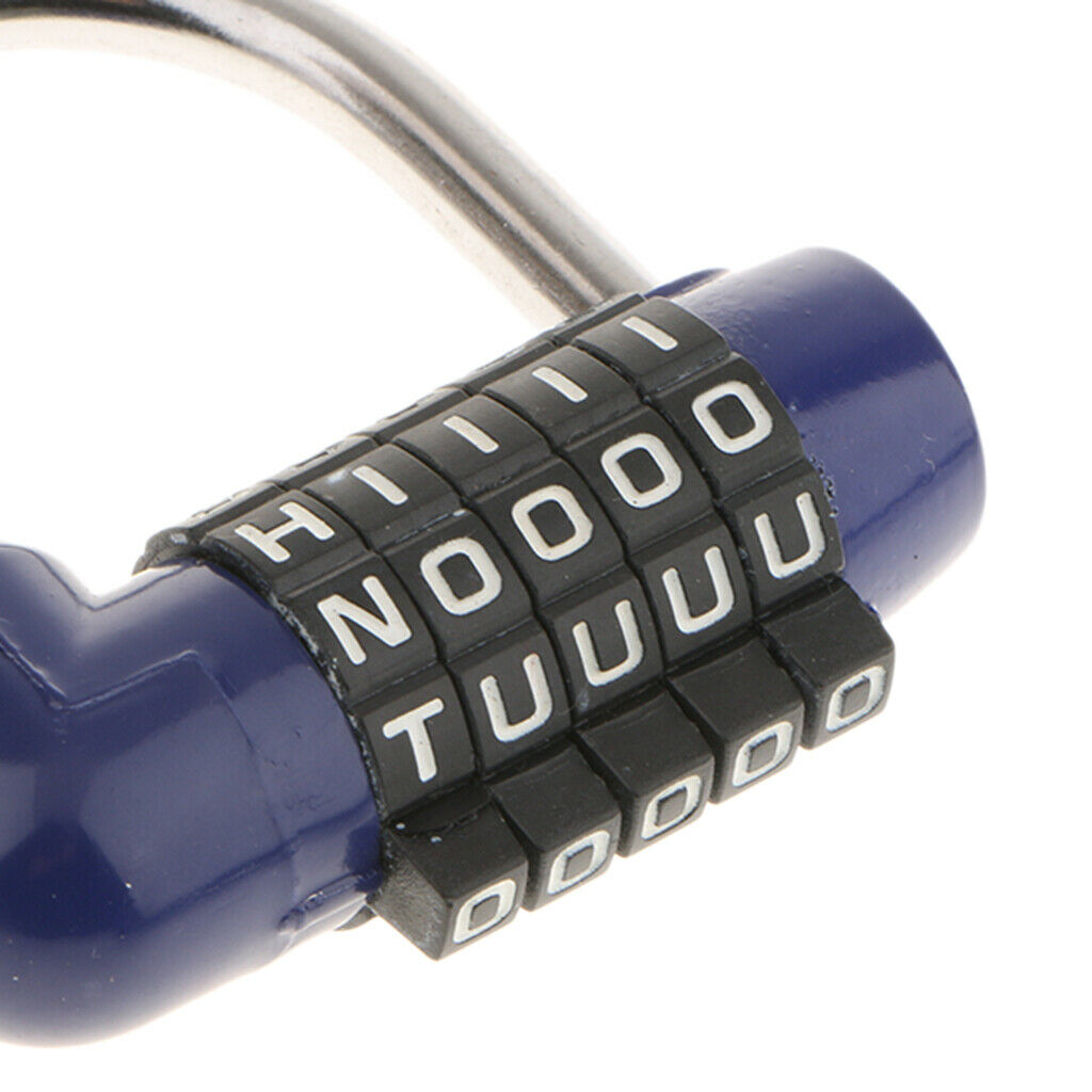 3Pack 5 Letter Combination Lock Password Sturdy Security Padlock for Home, Gate,