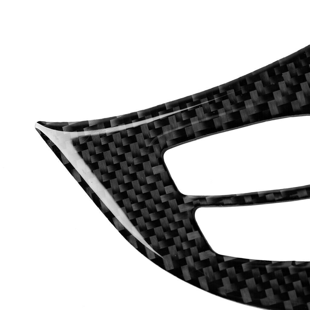 2pcs Carbon Fiber Inner Steering wheel cover trim Decor For BMW X5 E70 2008-2013