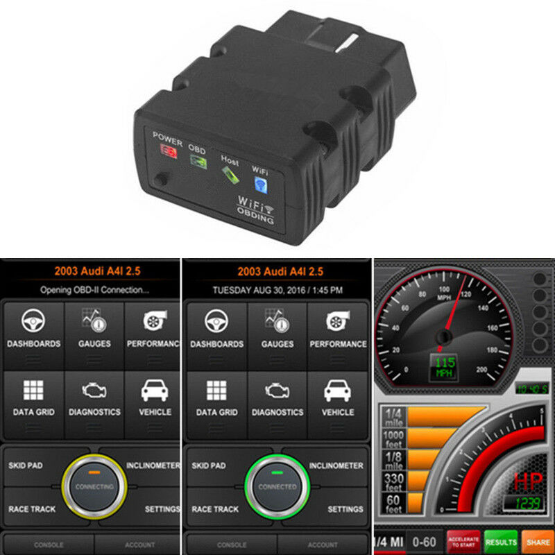 Car OBD2 OBDII Protocol WIFI Scanner Diagnostic Code Reader Tool for IOS Android