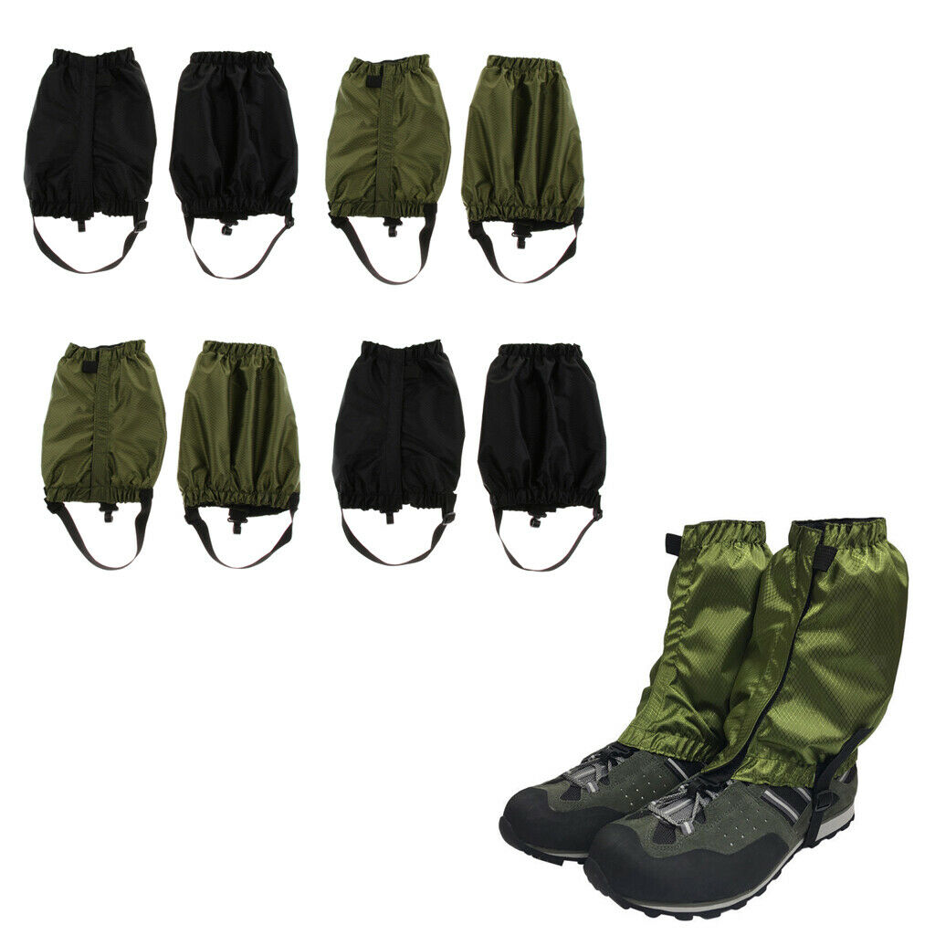 4 Pairs Leg Gaiters, Waterproof Anti-Tear Ankle Gaiters, Outdoor Hiking Walking