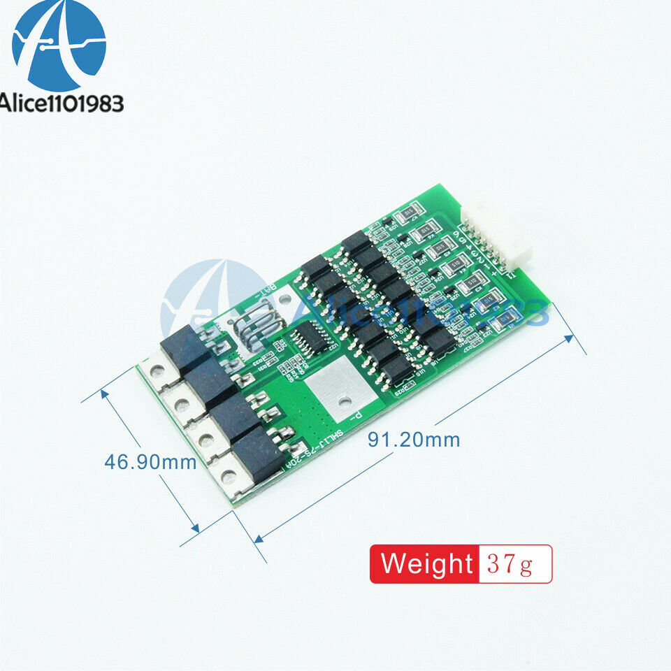 7S 24V 20A w/ Balance For Li-ion Lithium Battery Cell BMS Protection Board